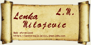 Lenka Milojević vizit kartica